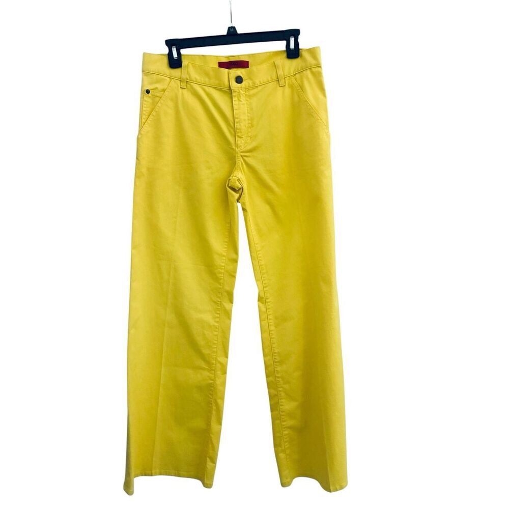 HUGO BOSS Bright Yellow Straight-Leg Chinos